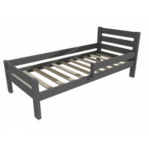 Dětská postel se zábranou VMK011C KIDS (Rozměr: 80 x 160 cm, Barva dřeva: barva šedá)