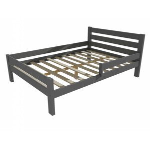 Dětská postel se zábranou VMK011C KIDS (Rozměr: 120 x 200 cm, Barva dřeva: barva šedá)