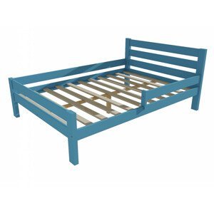 Dětská postel se zábranou VMK011C KIDS (Rozměr: 120 x 200 cm, Barva dřeva: barva modrá)