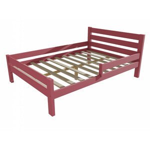 Dětská postel se zábranou VMK011C KIDS (Rozměr: 120 x 200 cm, Barva dřeva: barva růžová)