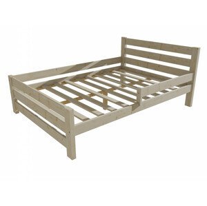 Dětská postel se zábranou VMK011D KIDS (Rozměr: 120 x 200 cm, Barva dřeva: surové dřevo)