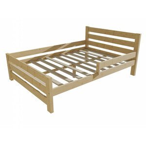 Dětská postel se zábranou VMK011D KIDS (Rozměr: 140 x 200 cm, Barva dřeva: bezbarvý lak)