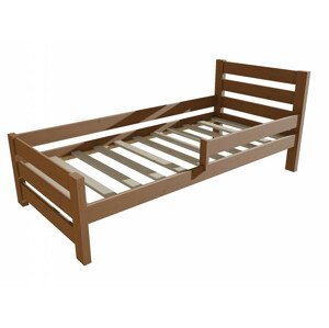 Dětská postel se zábranou VMK011D KIDS (Rozměr: 80 x 170 cm, Barva dřeva: moření dub)