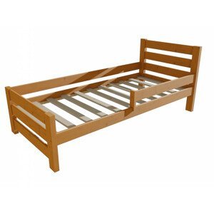 Dětská postel se zábranou VMK011D KIDS (Rozměr: 70 x 160 cm, Barva dřeva: moření olše)