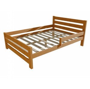 Dětská postel se zábranou VMK011D KIDS (Rozměr: 120 x 200 cm, Barva dřeva: moření olše)