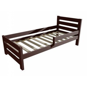 Dětská postel se zábranou VMK011D KIDS (Rozměr: 70 x 160 cm, Barva dřeva: moření ořech)