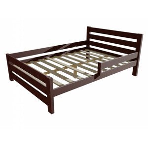 Dětská postel se zábranou VMK011D KIDS (Rozměr: 120 x 200 cm, Barva dřeva: moření ořech)