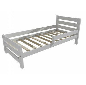 Dětská postel se zábranou VMK011D KIDS (Rozměr: 80 x 160 cm, Barva dřeva: barva bílá)