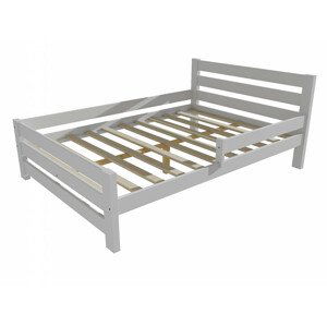 Dětská postel se zábranou VMK011D KIDS (Rozměr: 120 x 200 cm, Barva dřeva: barva bílá)
