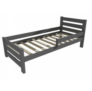 Dětská postel se zábranou VMK011D KIDS (Rozměr: 70 x 160 cm, Barva dřeva: barva šedá)