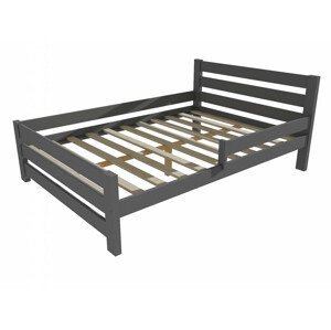 Dětská postel se zábranou VMK011D KIDS (Rozměr: 120 x 200 cm, Barva dřeva: barva šedá)