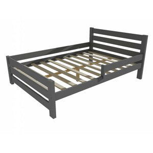 Dětská postel se zábranou VMK011D KIDS (Rozměr: 140 x 200 cm, Barva dřeva: barva šedá)