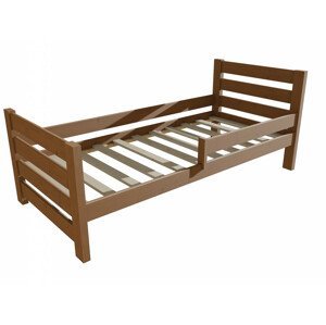Dětská postel se zábranou VMK011E KIDS (Rozměr: 80 x 170 cm, Barva dřeva: moření dub)