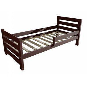 Dětská postel se zábranou VMK011E KIDS (Rozměr: 90 x 170 cm, Barva dřeva: moření ořech)