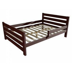 Dětská postel se zábranou VMK011E KIDS (Rozměr: 120 x 200 cm, Barva dřeva: moření ořech)