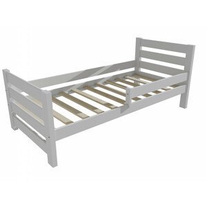 Dětská postel se zábranou VMK011E KIDS (Rozměr: 70 x 160 cm, Barva dřeva: barva bílá)