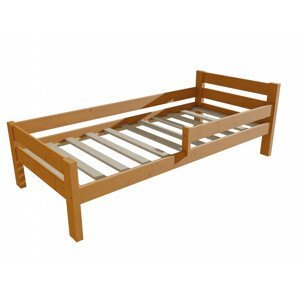 Dětská postel se zábranou VMK012C KIDS (Rozměr: 70 x 160 cm, Barva dřeva: moření olše)