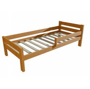 Dětská postel se zábranou VMK012C KIDS (Rozměr: 90 x 160 cm, Barva dřeva: moření olše)