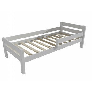 Dětská postel se zábranou VMK012C KIDS (Rozměr: 70 x 160 cm, Barva dřeva: barva bílá)