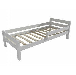 Dětská postel se zábranou VMK012C KIDS (Rozměr: 80 x 180 cm, Barva dřeva: barva bílá)