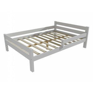 Dětská postel se zábranou VMK012C KIDS (Rozměr: 120 x 200 cm, Barva dřeva: barva bílá)