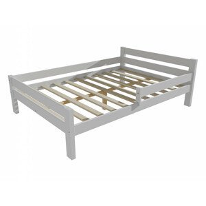 Dětská postel se zábranou VMK012C KIDS (Rozměr: 140 x 200 cm, Barva dřeva: barva bílá)