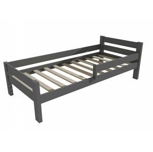 Dětská postel se zábranou VMK012C KIDS (Rozměr: 80 x 170 cm, Barva dřeva: barva šedá)