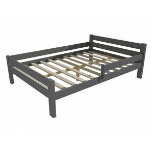 Dětská postel se zábranou VMK012C KIDS (Rozměr: 120 x 200 cm, Barva dřeva: barva šedá)