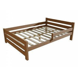 Dětská postel se zábranou VMK012D KIDS (Rozměr: 140 x 200 cm, Barva dřeva: moření dub)