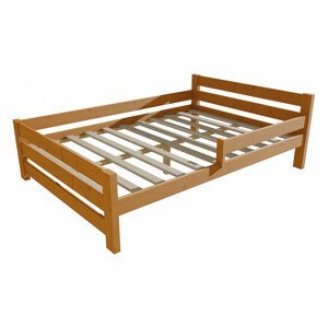 Dětská postel se zábranou VMK012D KIDS (Rozměr: 120 x 200 cm, Barva dřeva: moření olše)