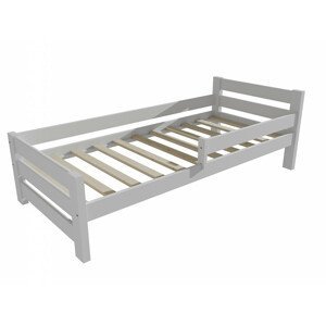 Dětská postel se zábranou VMK012D KIDS (Rozměr: 80 x 180 cm, Barva dřeva: barva bílá)