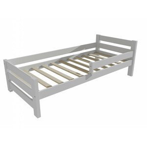 Dětská postel se zábranou VMK012D KIDS (Rozměr: 80 x 200 cm, Barva dřeva: barva bílá)