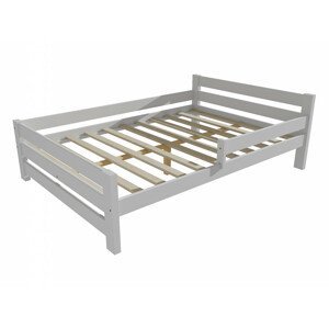 Dětská postel se zábranou VMK012D KIDS (Rozměr: 140 x 200 cm, Barva dřeva: barva bílá)