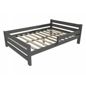 Dětská postel se zábranou VMK012D KIDS (Rozměr: 120 x 200 cm, Barva dřeva: barva šedá)