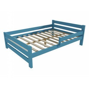 Dětská postel se zábranou VMK012D KIDS (Rozměr: 140 x 200 cm, Barva dřeva: barva modrá)
