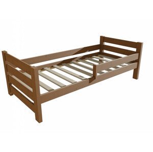 Dětská postel se zábranou VMK012E KIDS (Rozměr: 80 x 170 cm, Barva dřeva: moření dub)