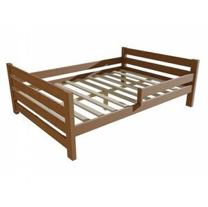 Dětská postel se zábranou VMK012E KIDS (Rozměr: 120 x 200 cm, Barva dřeva: moření dub)