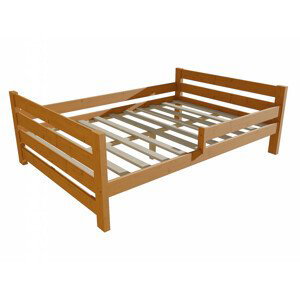 Dětská postel se zábranou VMK012E KIDS (Rozměr: 120 x 200 cm, Barva dřeva: moření olše)