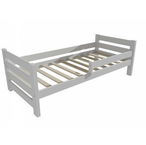Dětská postel se zábranou VMK012E KIDS (Rozměr: 80 x 190 cm, Barva dřeva: barva bílá)