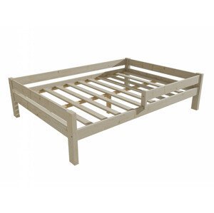 Dětská postel se zábranou VMK013C KIDS (Rozměr: 120 x 200 cm, Barva dřeva: surové dřevo)