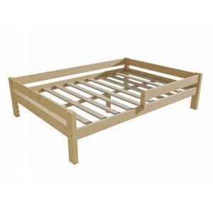 Dětská postel se zábranou VMK013C KIDS (Rozměr: 120 x 200 cm, Barva dřeva: bezbarvý lak)
