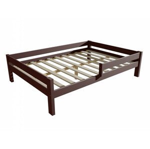 Dětská postel se zábranou VMK013C KIDS (Rozměr: 140 x 200 cm, Barva dřeva: moření ořech)