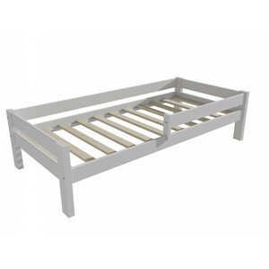 Dětská postel se zábranou VMK013C KIDS (Rozměr: 70 x 160 cm, Barva dřeva: barva bílá)