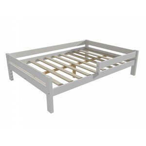 Dětská postel se zábranou VMK013C KIDS (Rozměr: 120 x 200 cm, Barva dřeva: barva bílá)