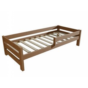 Dětská postel se zábranou VMK013D KIDS (Rozměr: 80 x 180 cm, Barva dřeva: moření dub)