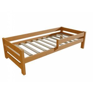 Dětská postel se zábranou VMK013D KIDS (Rozměr: 70 x 160 cm, Barva dřeva: moření olše)