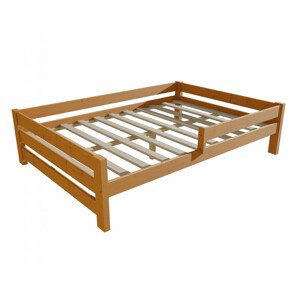 Dětská postel se zábranou VMK013D KIDS (Rozměr: 140 x 200 cm, Barva dřeva: moření olše)