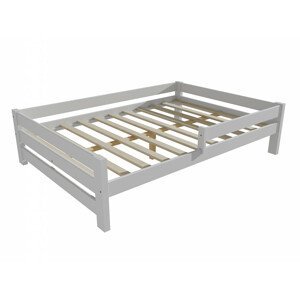 Dětská postel se zábranou VMK013D KIDS (Rozměr: 120 x 200 cm, Barva dřeva: barva bílá)