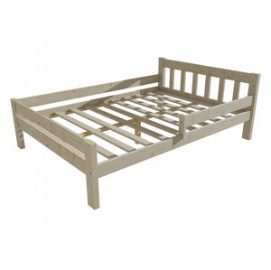 Dětská postel se zábranou VMK015C KIDS (Rozměr: 120 x 200 cm, Barva dřeva: surové dřevo)