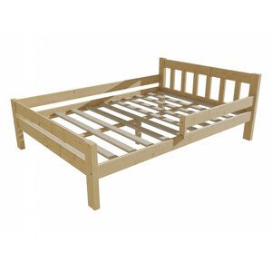 Dětská postel se zábranou VMK015C KIDS (Rozměr: 120 x 200 cm, Barva dřeva: bezbarvý lak)